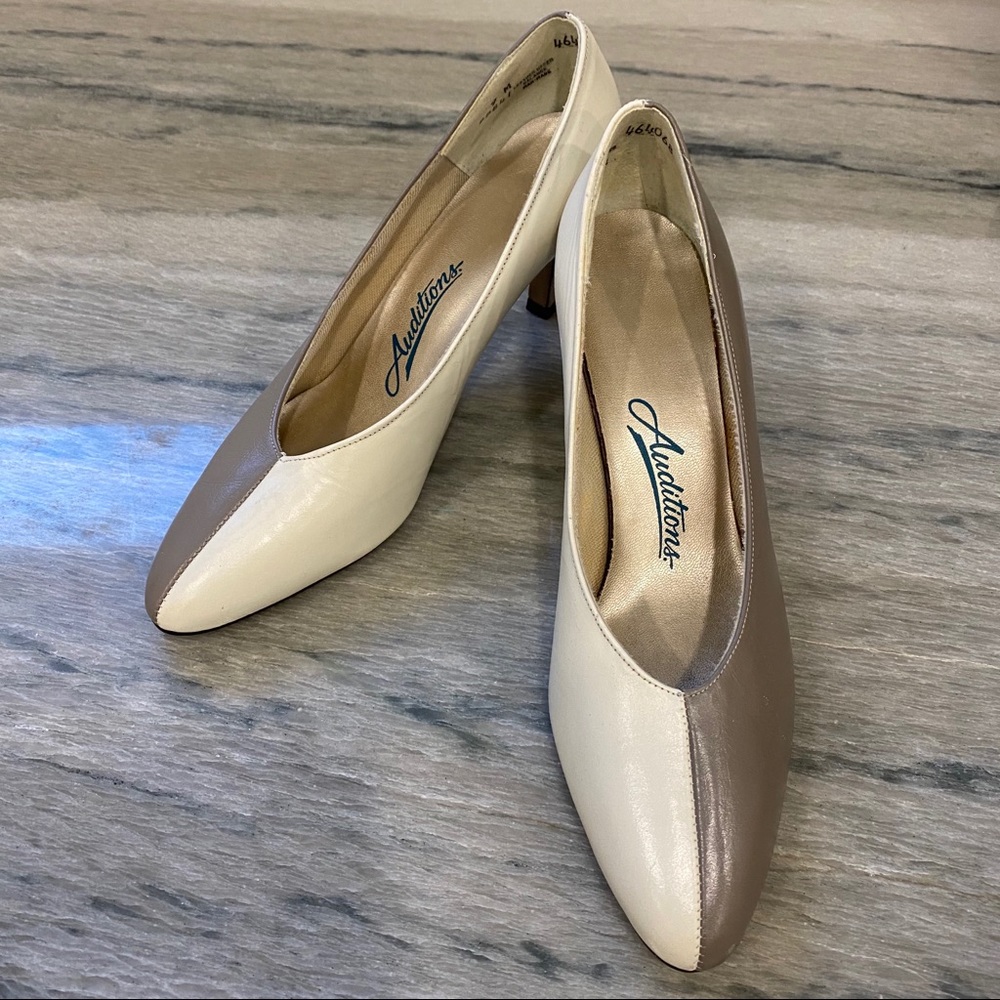 Vintage Retro Auditions Leather Pumps Heels 9